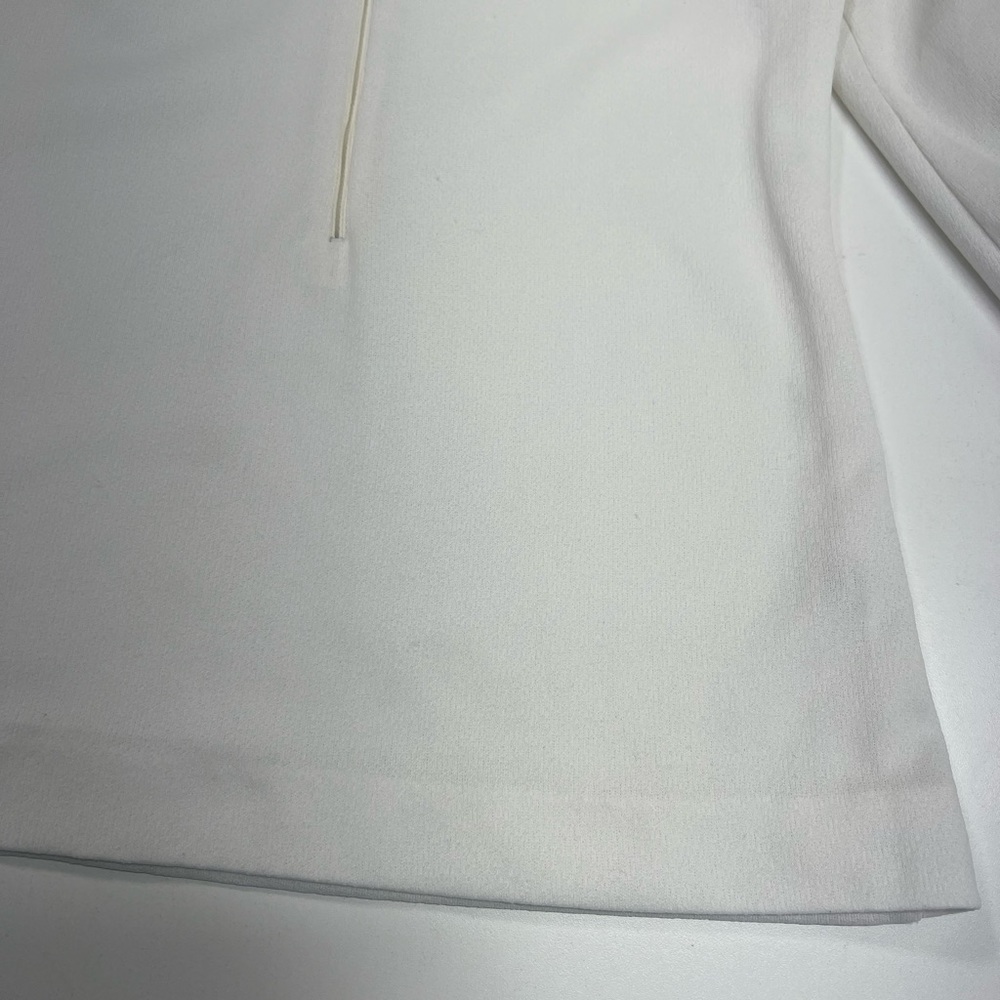 Vintage 1970s White Mock Turtleneck Zip Long Sleeve Blouse - Picture 6 of 12